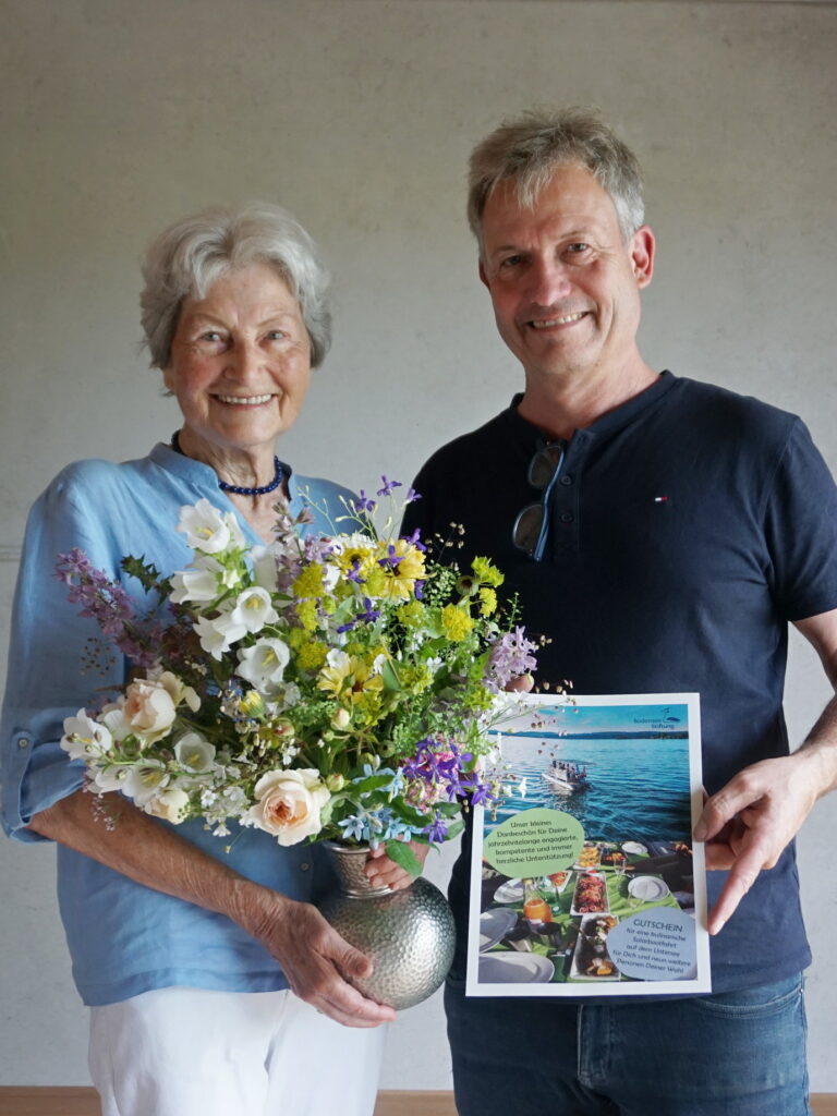 Auf dem Bild sind Hildegard Breiner und Jörg Dürr-Pucher zu sehen.