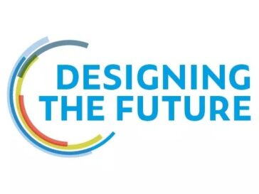 Man sieht das Logo von DESIGNING THE FUTURE