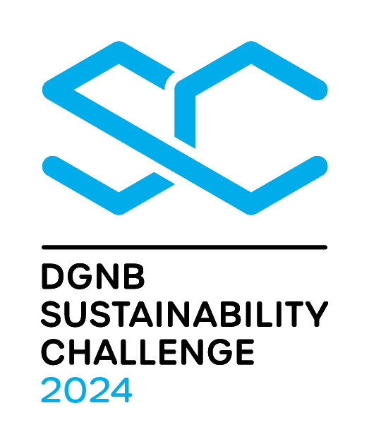 Zusehen ist das Logo der deutschen Gesellschaft für nachhaltiges Bauen.