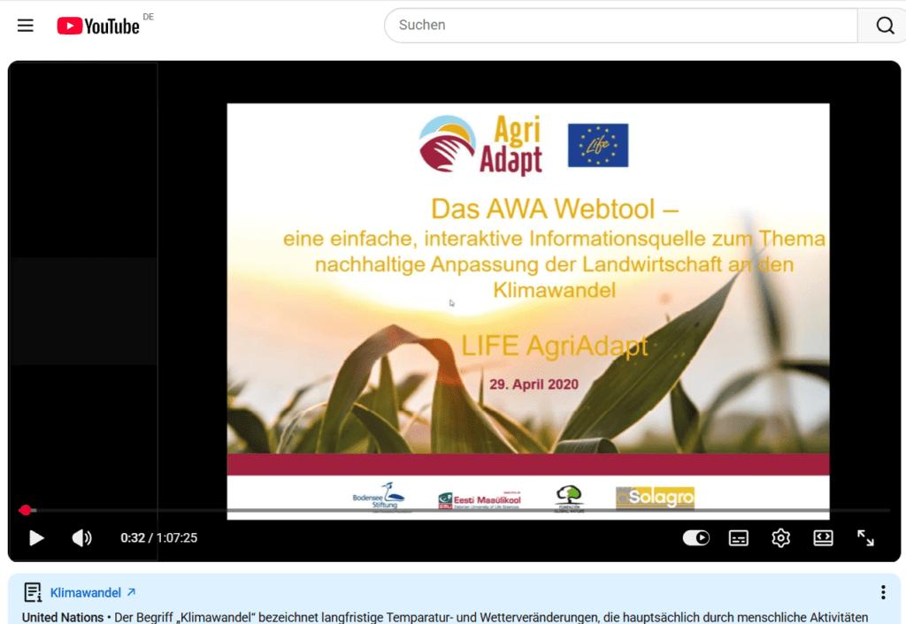 Screenshot des YouTube Videos